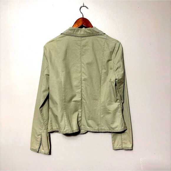 Faded Glory Originals Womens Sage Green Blazer Jacket Size 14 Cotton Missy - Picture 5 of 7